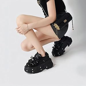 Amazon.com | ACARITOUCH Cyberpunk Platform Sneakers for